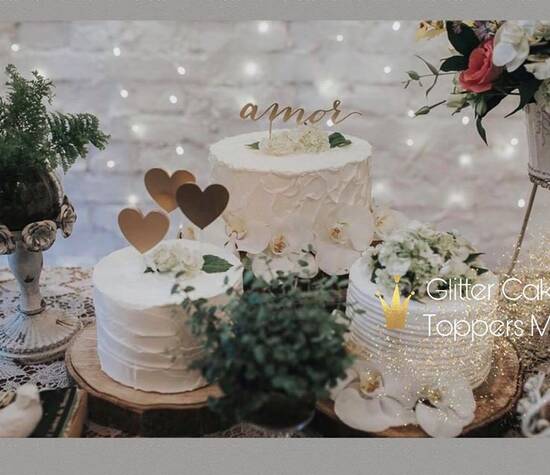 Glitter Cake Toppers 