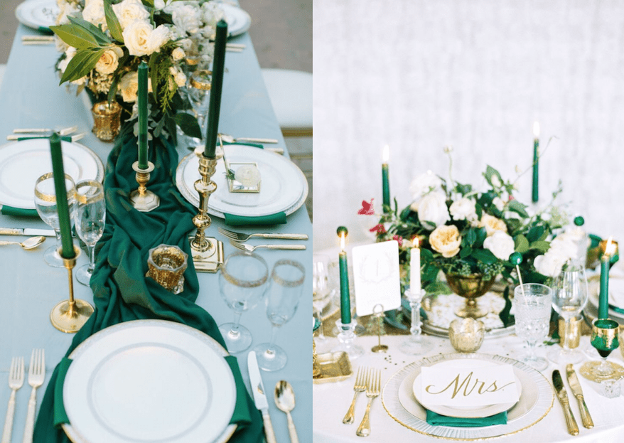 Decoración con verde esmeralda: Una boda como de la realeza