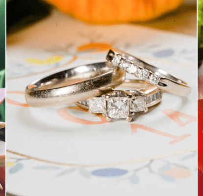 Los anillos de boda matrimonio hermosos