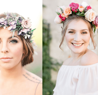 Coronas de flores para novia que transformarán tu look: