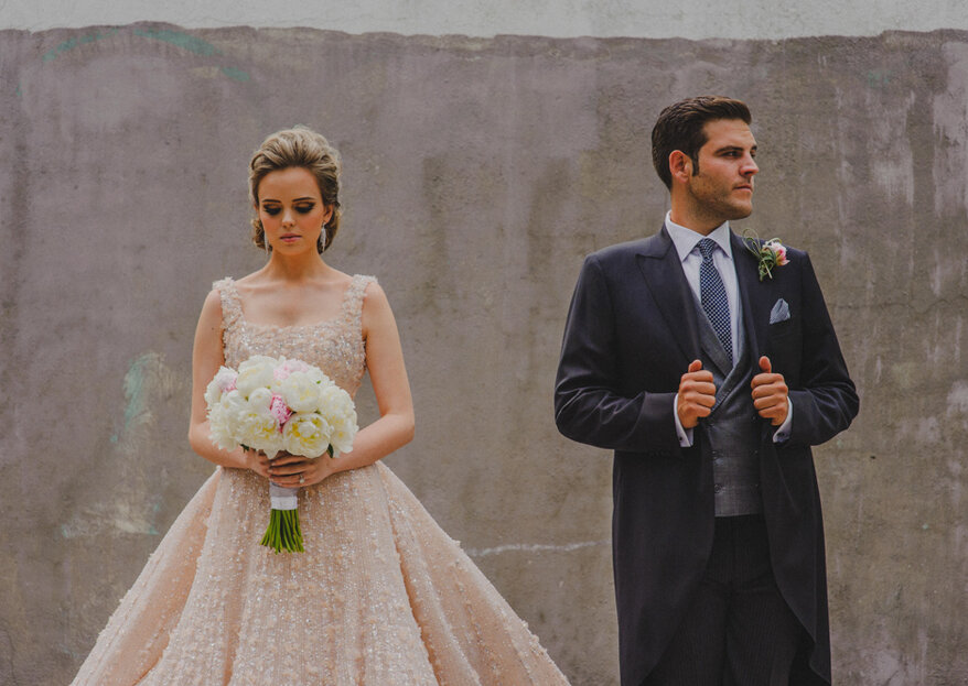 Peonias y un vestido color de rosa: La boda de cuento de Estefi y José Antonio