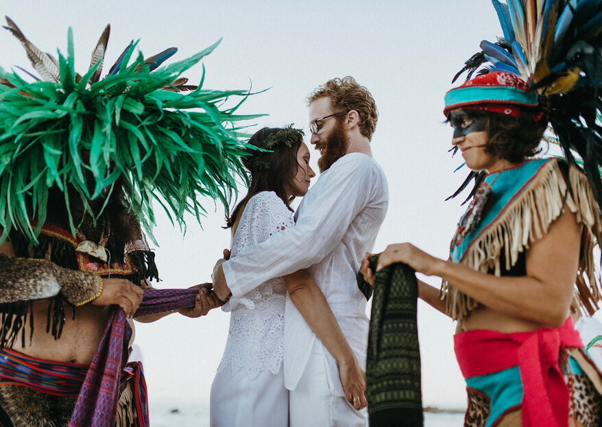 Liz &amp; Mike, una boda azteca en Puerto Pescadero, Baja California
