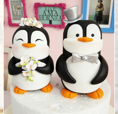 Delincuente toda la vida Universidad Cake topper: Más de 100 muñecos para pastel de boda muy originales